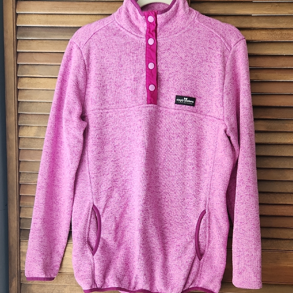 Simply Southern Pullover 3/4 Pink